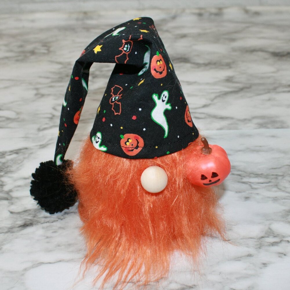 HAND CRAFTED Gnome Black Ghosts Air Freshener Cover Halloween Decor Pumpkins